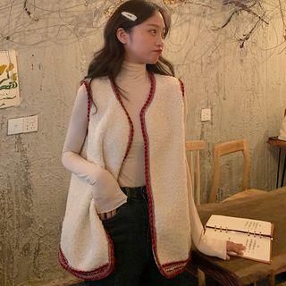 Turtleneck Long-sleeve Top / Fleece Vest