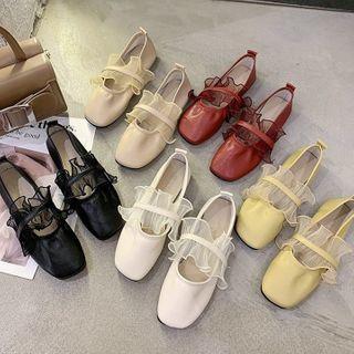 Ruffle Strap Mary Jane Flats