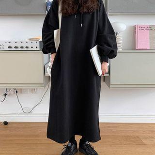 Pocket-side Maxi Hoodie Dress