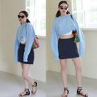 Cropped Pullover Blue - One Size