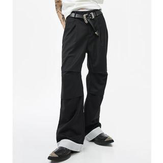Flared Two Tone Dress Pants