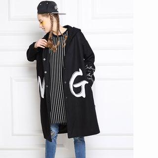 Letter Knit Coat