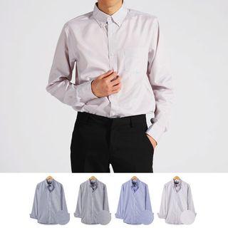 Wrinkle-free Plain Dress Shirt