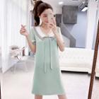 Peter Pan Collar Tie Neck Dress