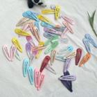 27 Pair Set : Alloy Hair Clip 27 Pairs - Blue & Yellow & Pink & Green - One Size