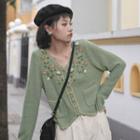 Floral Cardigan Green - One Size