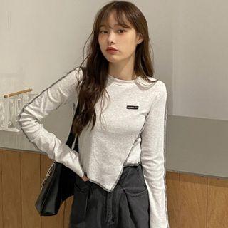 Asymmetrical Skinny Long-sleeve Top