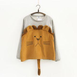 Lion Print Long-sleeve T-shirt