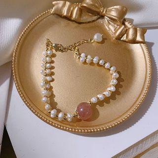 Freshwater Pearl Gemstone Bead Bracelet Bracelet - As Shown In Figure - One Size