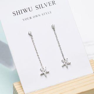 Crystal Floral Drop Earring