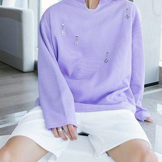 Alphabet Accent Oversized Sweatshirt