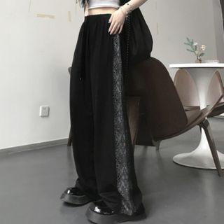 Pattern Print Straight Leg Pants