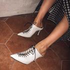Pointy-toe Lace-up Mules