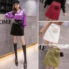 Faux Leather Pencil Skirt / Belt Bag / Set