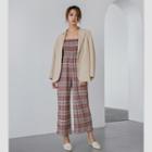 Plaid Tube Jumpsuit