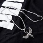 Angel Pendant Necklace 66 - Silver - One Size