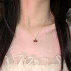 Cherry Pendant Alloy Necklace Necklace - Gold - One Size