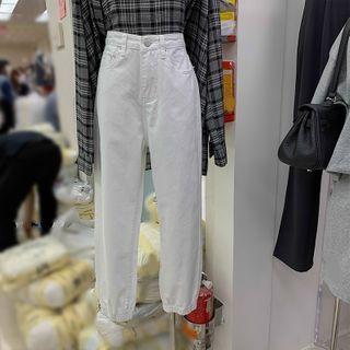 High-waist Cuffed Harem Pants