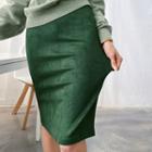 H-line Suedette Skirt