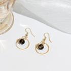 Rhinestone Hoop Drop Earring 1 Pair - Era041-58 - Gold - One Size