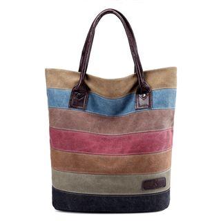 Canvas Tote Bag Stripe - One Size