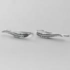 925 Sterling Silver Feather Drop Earring 1 Pair - S925 Silver - Silver - One Size