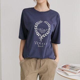 Venice Printed Cotton T-shirt