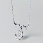925 Sterling Silver Blossom Pendant Necklace
