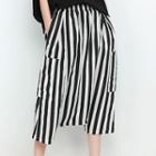 Striped Capri Harem Pants