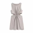 Sleeveless Cutout Hoop Accent A-line Dress