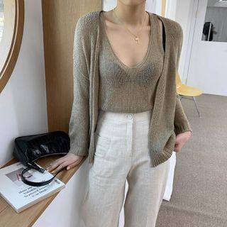 Set: Summer Cardigan + Sleeveless Top