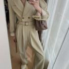 Double-breasted Shirt Jumpsuit
