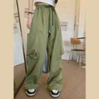 Wide Leg Pants Army Green - One Size