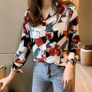 Flower Print Shirt / Camisole Top