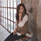 Turtleneck Knit Vest