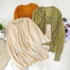 Set: Knit Camisole Top + Plain Cardigan