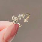 Arrow Rhinestone Alloy Open Ring Ly1688 - Gold - One Size