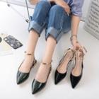 Ankle Strap Slingback Pointed Flats