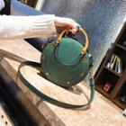 Faux-leather Round Tote