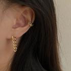 Alloy Chain Earring / Cuff Earring 1 Pair - Xes1294 - Earring & Cuff Earring - Gold - One Size