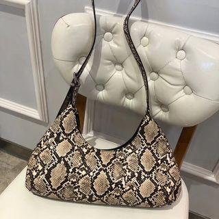 Faux-leather Snake-print Cross Bag