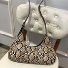 Faux-leather Snake-print Cross Bag