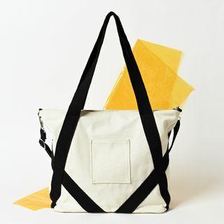 Eco-friendly Cross Strap Tote Bag Off White - One Size