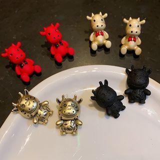 Lunar New Year Ox Alloy Earring