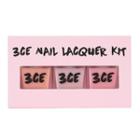 3 Concept Eyes - Pink Rumour Nail Lacquer Kit: #pk20 Apricot Pink + #pk21 White Pink + #pk22 Classic Pink 3pcs