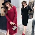 Cutout Long-sleeve T-shirt Dress