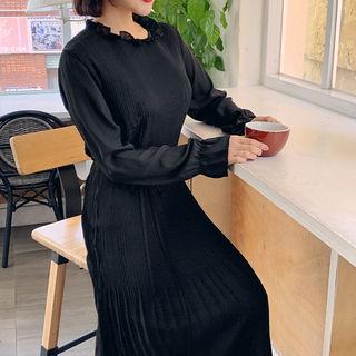 Crystal-pleat Long Dress & Sash