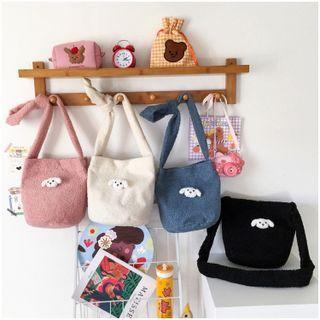 Fleece Wide Strap Crossbody Bag