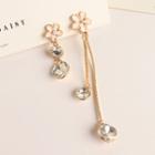 Flower Rhinestone Faux Crystal Dangle Earring (various Designs)