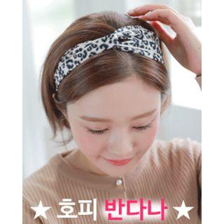 Knotted Leopard Elastic Hair Band
